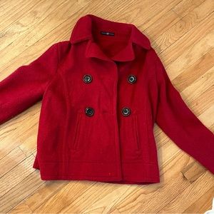 Vintage GAP red pea coat